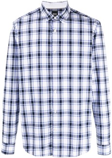 Hugo Boss long-sleeve checkered shirt