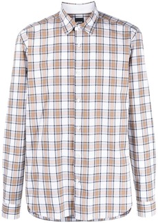 Hugo Boss long-sleeve checkered shirt