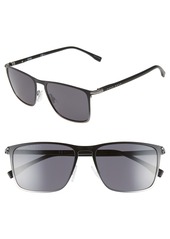 Hugo Boss Men's Boss 56mm Rectangular Sunglasses - Black Ruthenium