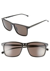 Hugo Boss BOSS 56mm Square Sunglasses in Black at Nordstrom