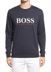Hugo Boss BOSS Essential Logo Sweatshirt in Navy at Nordstrom