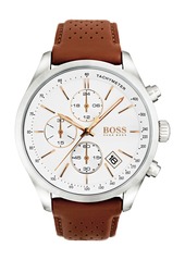 Hugo Boss BOSS Grand Prix Chronograph Leather Strap Watch