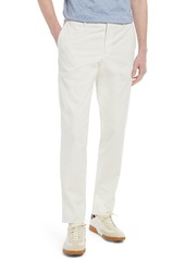 Hugo Boss BOSS Stanino Flat Front Stretch Cotton Dress Pants in Open White at Nordstrom