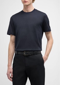 Hugo Boss Men's Cotton Jacquard Crewneck T-Shirt