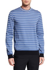 Hugo Boss Men's Striped Knit Crewneck Sweater