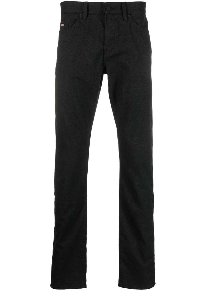 Hugo Boss mélange-effect stretch-cotton jeans