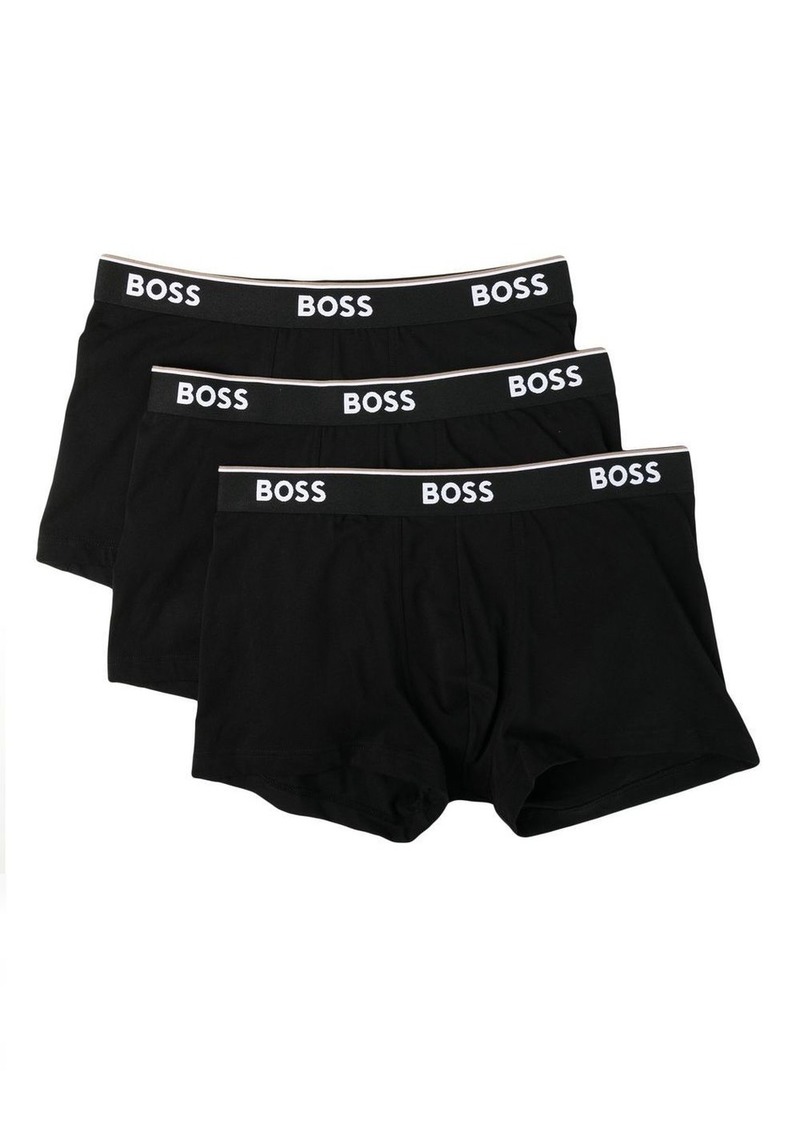 Hugo Boss pack-of-three logo-waistband boxer briefs
