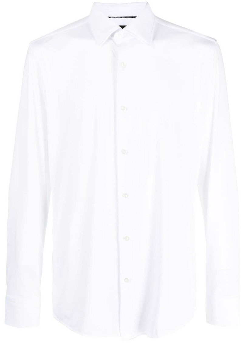 Hugo Boss pointed-collar long-sleeve shirt