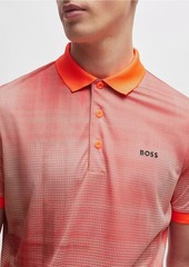 Hugo Boss Printed-Mesh Polo Shirt