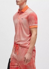 Hugo Boss Printed-Mesh Polo Shirt