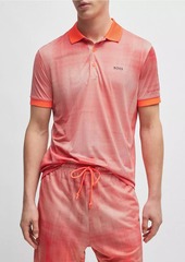 Hugo Boss Printed-Mesh Polo Shirt