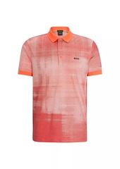 Hugo Boss Printed-Mesh Polo Shirt