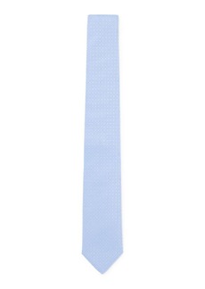 Hugo Boss Pure-silk tie with jacquard-woven micro pattern