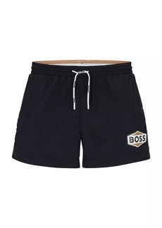 Hugo Boss Quick-Drying Swim Shorts With Logo Details