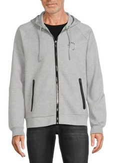 Hugo Boss Raglan Sleeve Logo Zip Hoodie