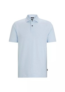 Hugo Boss Regular Fit Polo Shirt in Cotton and Linen