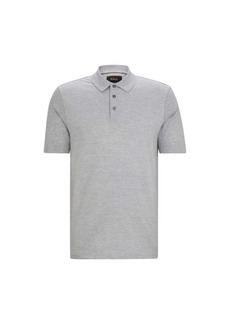Hugo Boss Regular-fit polo shirt in cotton and silk