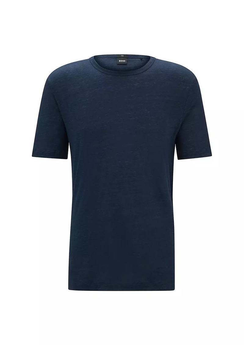 Hugo Boss Regular Fit T-Shirt in Linen