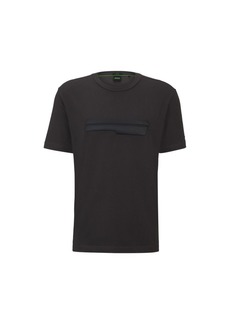 Hugo Boss Regular-fit T-shirt in stretch cotton with logo artwork