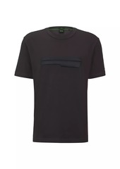 Hugo Boss Regular Fit T-shirt in Stretch Cotton with Logo Artwork
