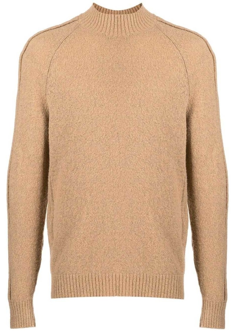 Hugo Boss ribbed-panel knitted jumper