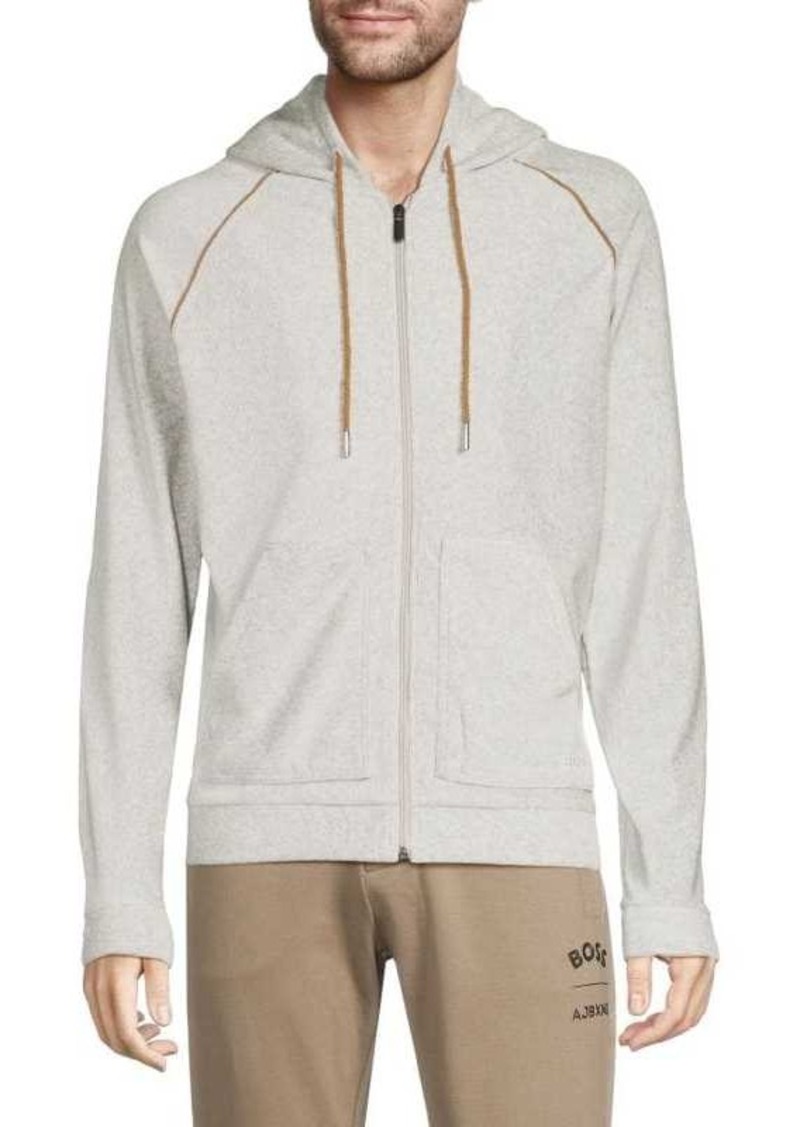 Hugo Boss Ribbed Zip Up Hoodie