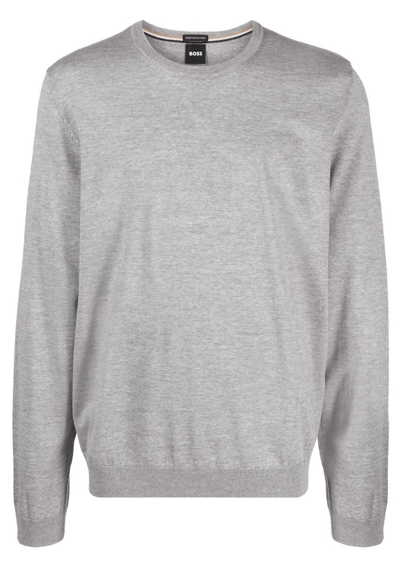 Hugo Boss round-neck virgin-wool jumper