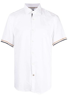 Hugo Boss short-sleeve cotton-linen shirt