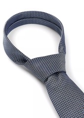 Hugo Boss Silk Tie with Jacquard Woven Micro Pattern