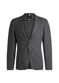 Hugo Boss Slim Fit Jacket in Micro Patterned Stretch Cloth