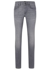 Hugo Boss Slim-fit jeans in gray comfort-stretch denim