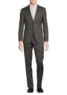 Hugo Boss Slim Fit Textured Virgin Wool & Silk Suit