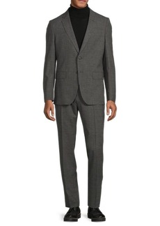 Hugo Boss Slim Fit Textured Virgin Wool Blend Suit