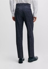 Hugo Boss Slim Fit Trousers in a Patterned Wool Blend