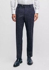 Hugo Boss Slim Fit Trousers in a Patterned Wool Blend