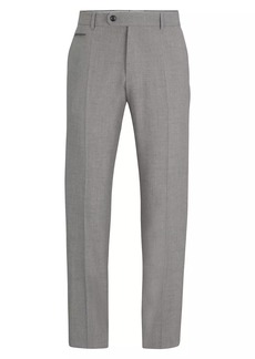 Hugo Boss Slim-Fit Trousers in Wrinkle-Resistant Melange Fabric