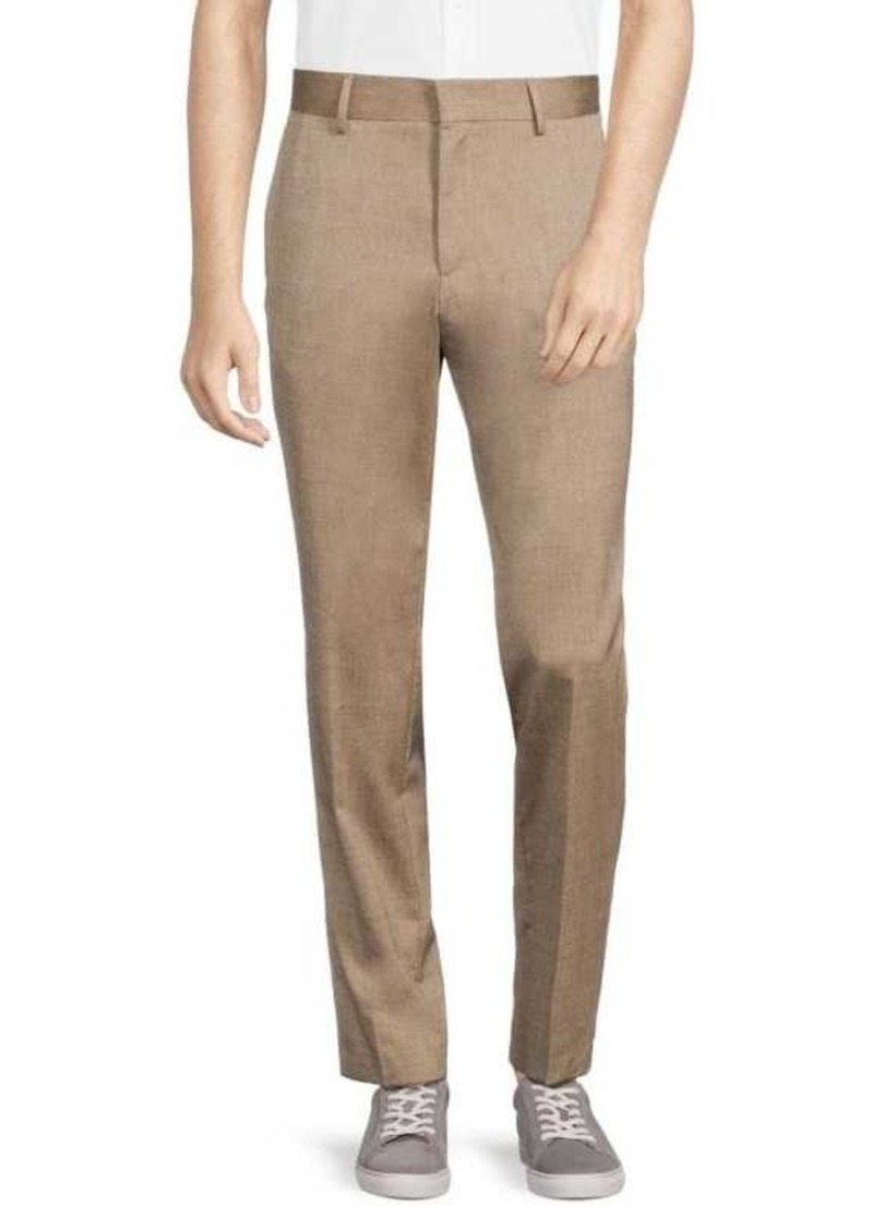 Hugo Boss Slim Fit Virgin Wool Blend Flat Front Dress Pants