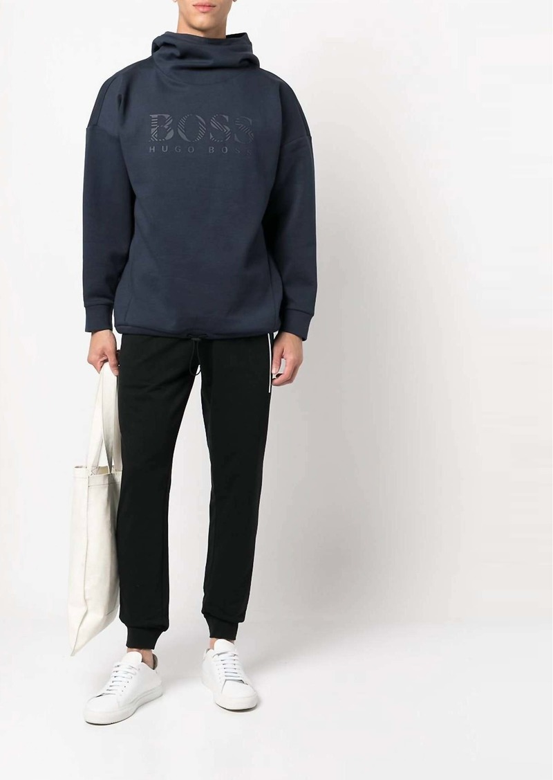 Hugo Boss Soody Iconic Hoody Sweatshirt In Dark Blue