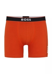 Hugo Boss Stretch-Cotton Boxer Briefs with Stripes and Logos