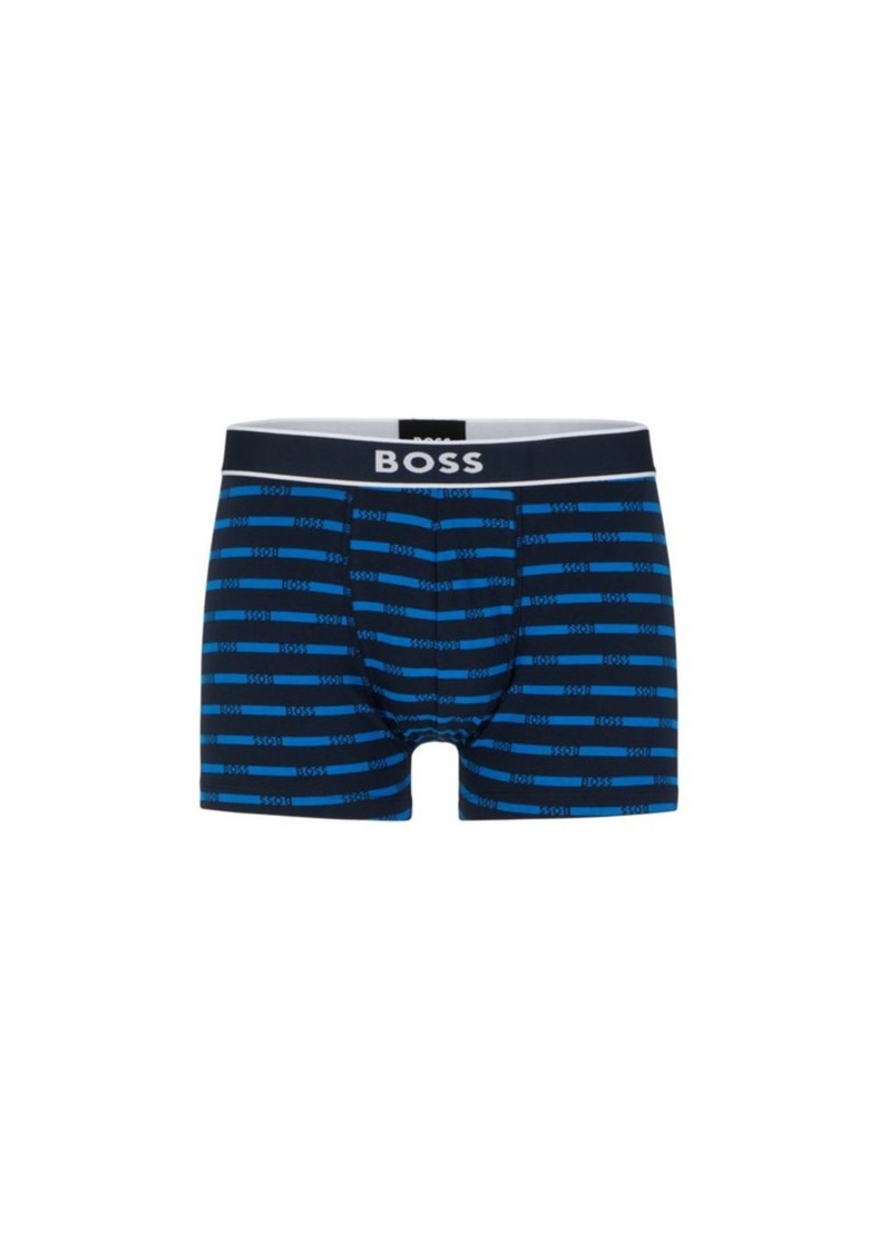 Hugo Boss Stretch-cotton trunks with signature logo waistband