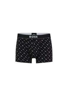 Hugo Boss Stretch-cotton trunks with signature logo waistband
