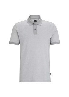 Hugo Boss Structured-Cotton Polo Shirt with Mercerized Finish