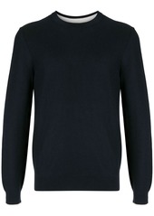 Hugo Boss contrast-cuffs crewneck sweater