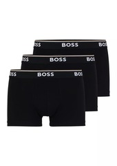 Hugo Boss Three Pack Of Stretch Cotton Trunks