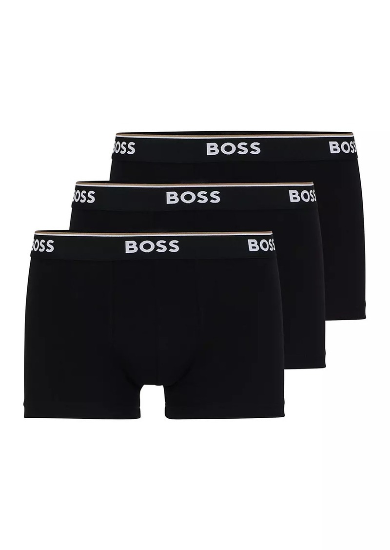 Hugo Boss Three Pack Of Stretch Cotton Trunks