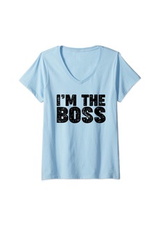 Hugo Boss Womens I'm the Boss V-Neck T-Shirt
