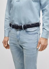 Hugo Boss Woven-Suede Belt with Buckle