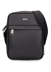 Hugo Boss Zair Zip Leather Crossbody Bag