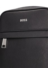 Hugo Boss Zair Zip Leather Crossbody Bag