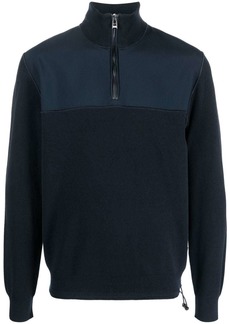 Hugo Boss zip-up funnel-neck sweatshirt